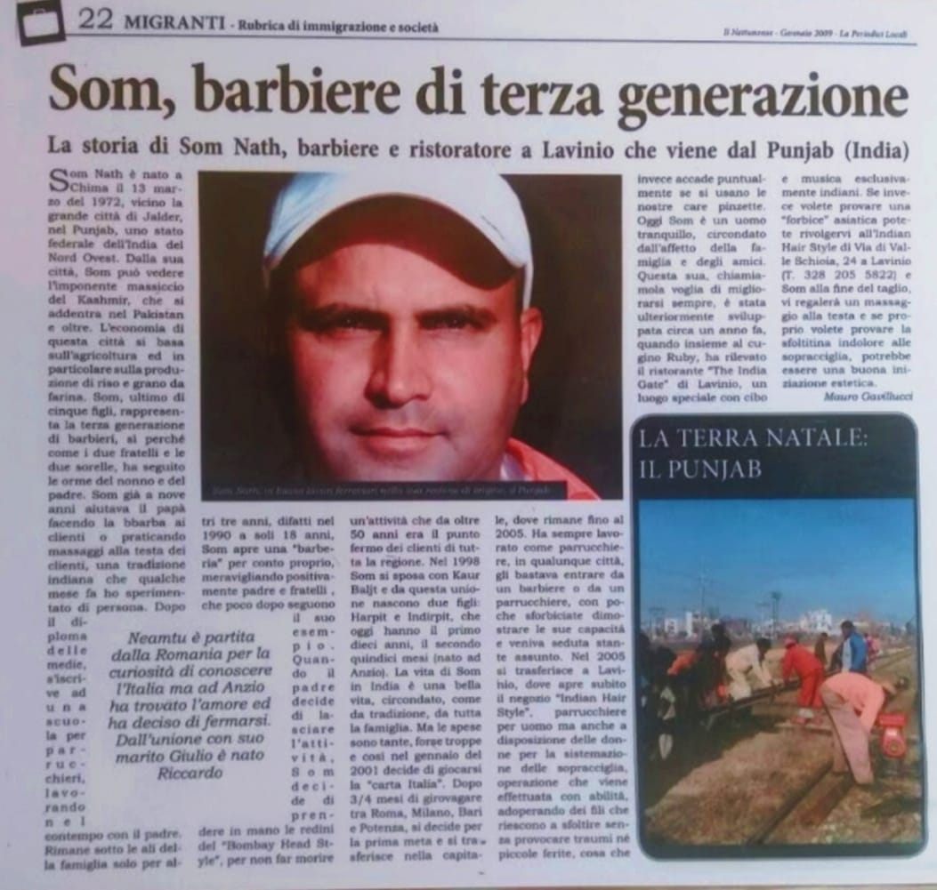 Giornale che parla della nostra tecnica Indiana ed come è nata